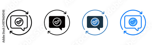 Feedback icon multiple style vector illustration