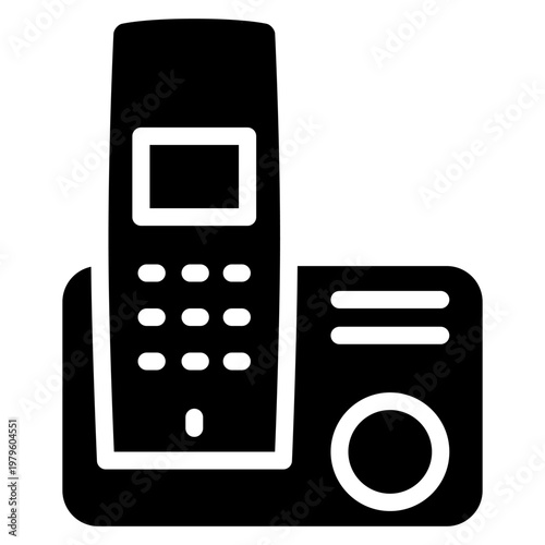 Telephone icon vector. Office telephone Illustration sign. Landline telephone symbol. Call logo.