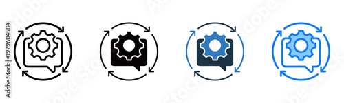 Operation icon multiple style vector illustration