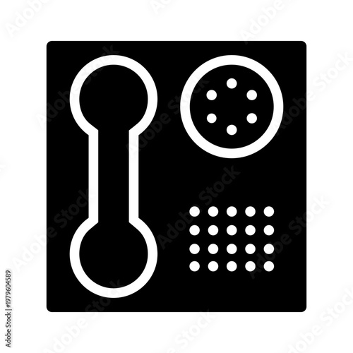 Telephone icon vector. Office telephone Illustration sign. Landline telephone symbol. Call logo.