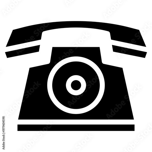 Telephone icon vector. Office telephone Illustration sign. Landline telephone symbol. Call logo.