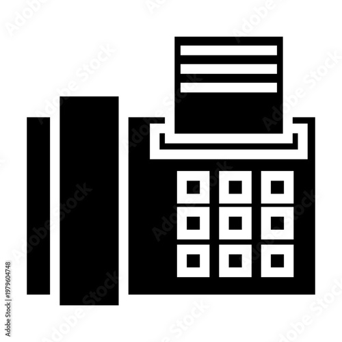 Telephone icon vector. Office telephone Illustration sign. Landline telephone symbol. Call logo.