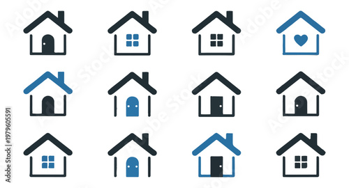 Line art folder icons representing various actions and states for computer interface user experience and data management.