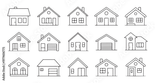Line art folder icons representing various actions and states for computer interface user experience and data management.