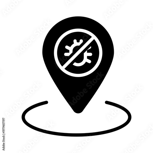 Pest icon vector. Pest control Illustration sign. Insect control symbol. pest control service logo.