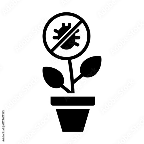 Pest icon vector. Pest control Illustration sign. Insect control symbol. pest control service logo.