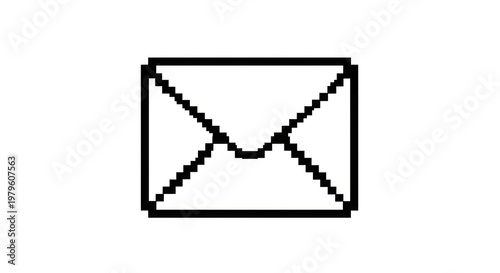 Simple black envelope icon on white.