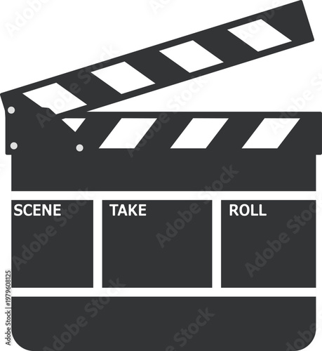 シンプルなカチンコのアイコン