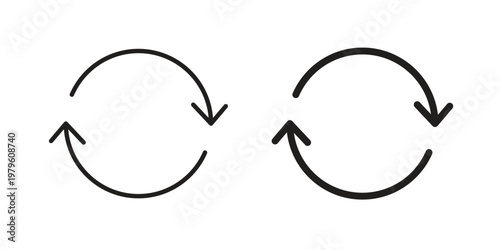 repeat icon vector illustration in line style. flat silhouette designs