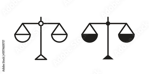 Scale icon vector illustration in line style. flat silhouette designs