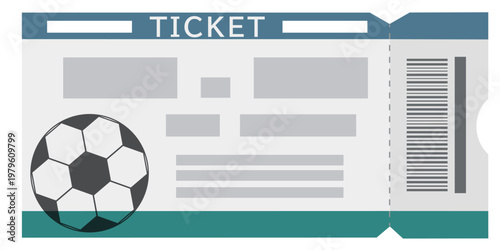 サッカーの試合の紙チケットをイメージしたイラスト