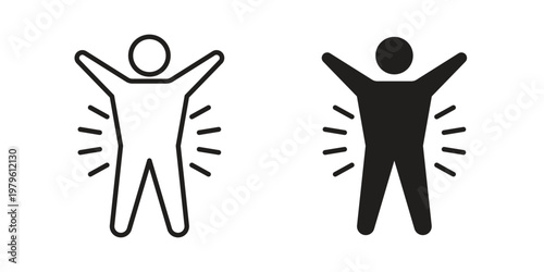 Success icon vector illustration in line style. flat silhouette designs