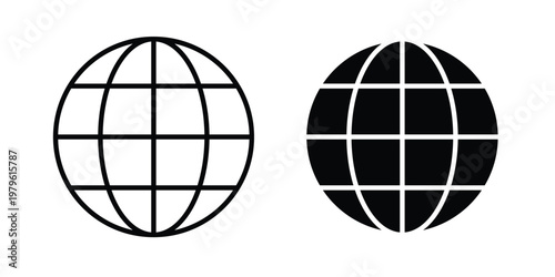 Website icon vector illustration in line style. flat silhouette designs