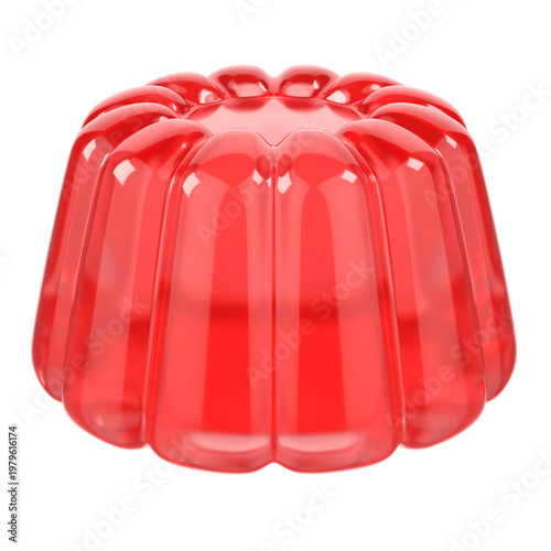 Red Jelly isolated on transparent background