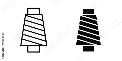 Yarn icon vector illustration in line style. flat silhouette designs