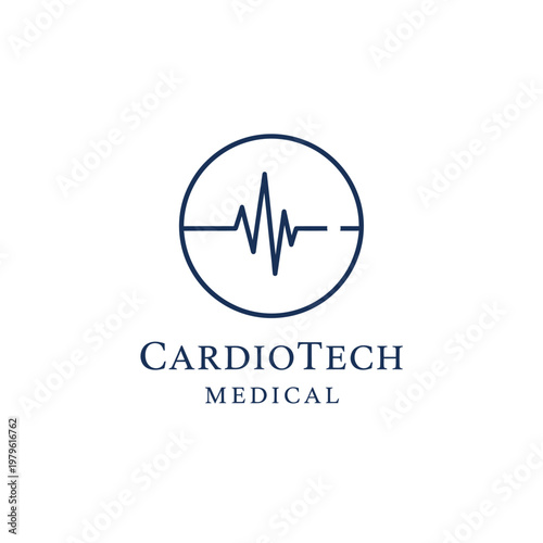 A logo design for a high-end renewable energy company featuring a stylized waveform within a circle on a white background