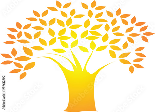 autumn tree vector illustration
