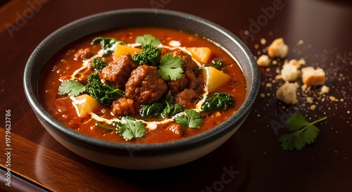 beef stew with rice and vegetables