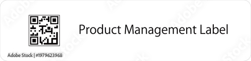 QRコード付き管理ラベルのイラスト