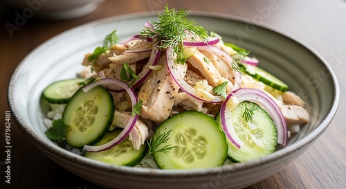 chicken salad with vegetables