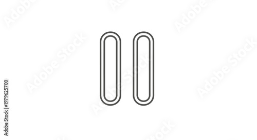 Pause Button Icon, Music Player Control Symbol, Simple Vector Graphic