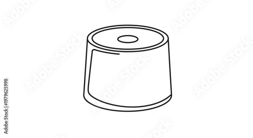 Simple Line Drawing of a Drum Stand