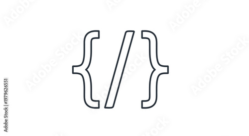 Coding Brackets Icon - Programming Symbol, Web Development