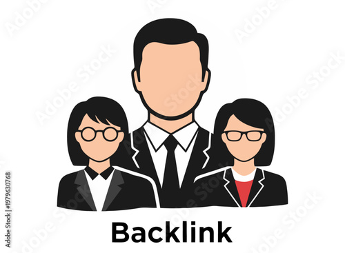 business people icons for backlinks