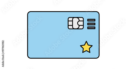 Illustration of a credit card, showing modern design and financial transaction capabilities