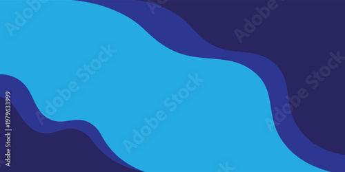 blue abstract wave banner background, with empty space for text