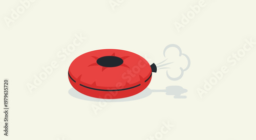 A funny whoopee cushion deflating with a humorous sound.