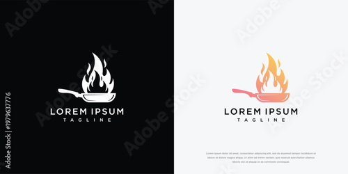 Frying Pan With Fire Logo