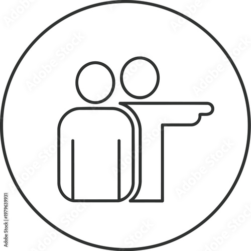 Two figures collaborating with an arrow pointing to the right