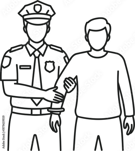 A police officer interacting with a person during a routine street check or conversation.