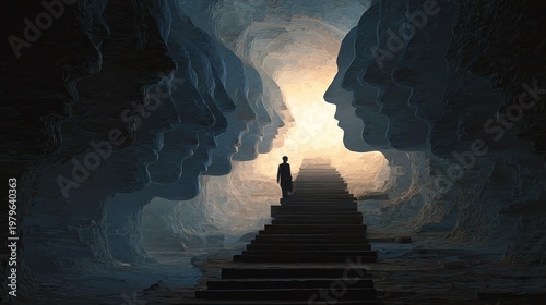 Journey Through the Labyrinth of the Mind Ascending Towards the Light