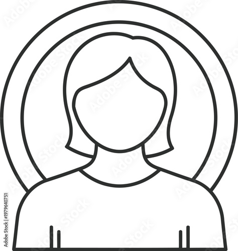 Silhouette of a person with concentric circles representing thought or energy