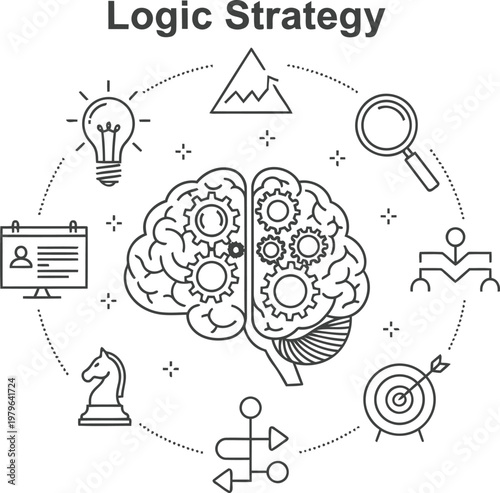 Visual representation of strategic thinking and logical decision-making processes