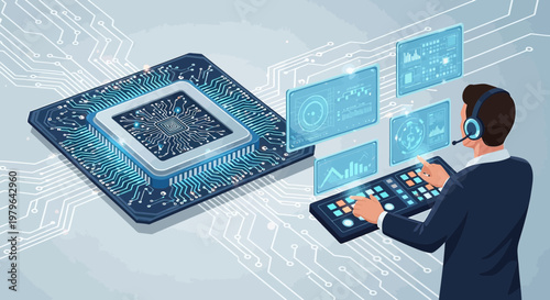 Futuristic interface system for semiconductor engineering with advanced data analysis tools and