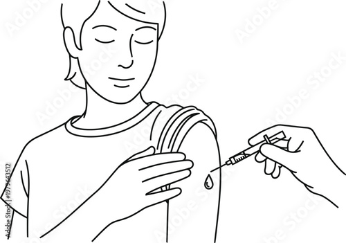Person demonstrating how to apply a bandage on an arm