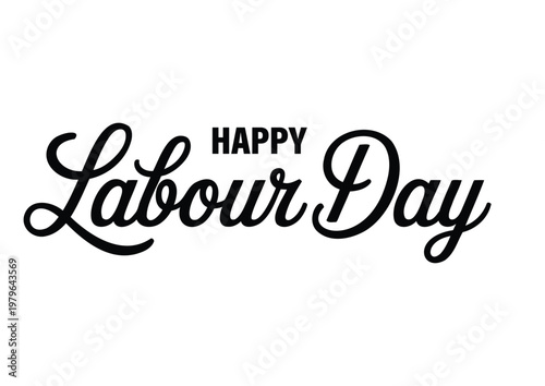 Happy Labor Day Typography Lettering Design Worker Holiday Vector Illustration