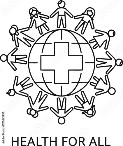 Global health initiative symbolizing universal access to healthcare services for everyone