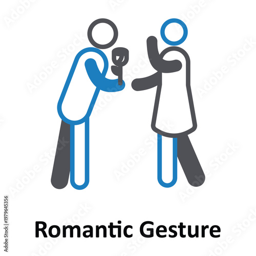  Romantic Gesture Vector icon which can easily modify or edit