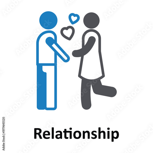 Relationship Vector icon which can easily modify or edit