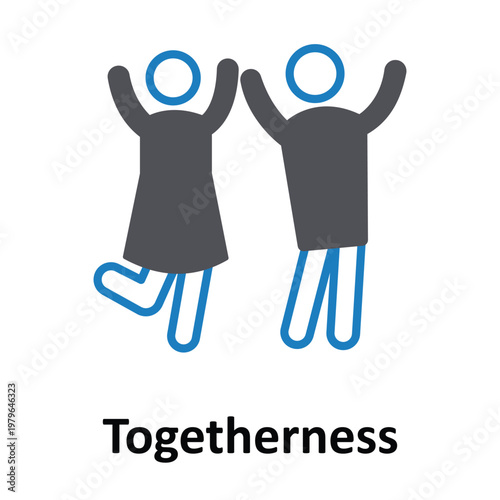  Togetherness Vector icon which can easily modify or edit