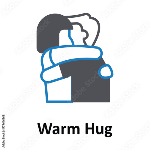 Warm Hug Vector icon which can easily modify or edit