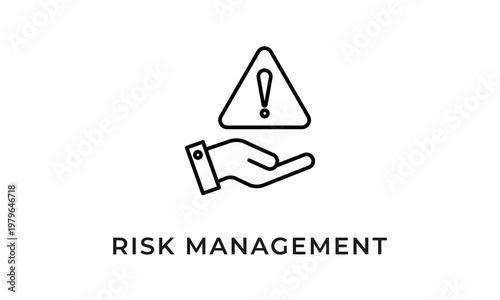 Risk management vector icon isolated on white background