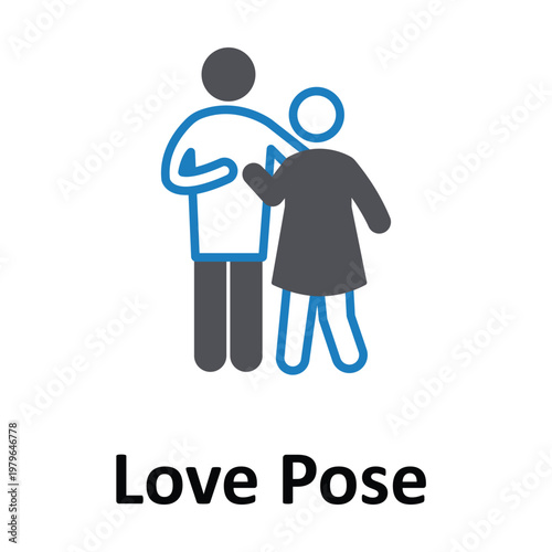 Love Pose Vector icon which can easily modify or edit
