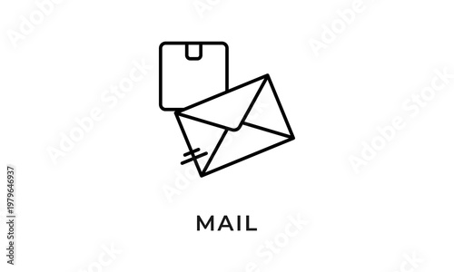 Mail  vector icon isolated on white background