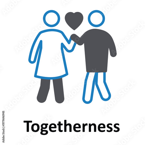  Togetherness Vector icon which can easily modify or edit