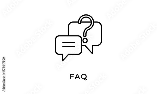 Faq vector icon isolated on white background